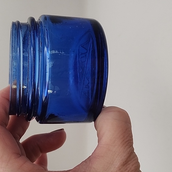 Vintage Noxema Cobalt Blue Glass Jar 4 oz - Picture 9 of 9